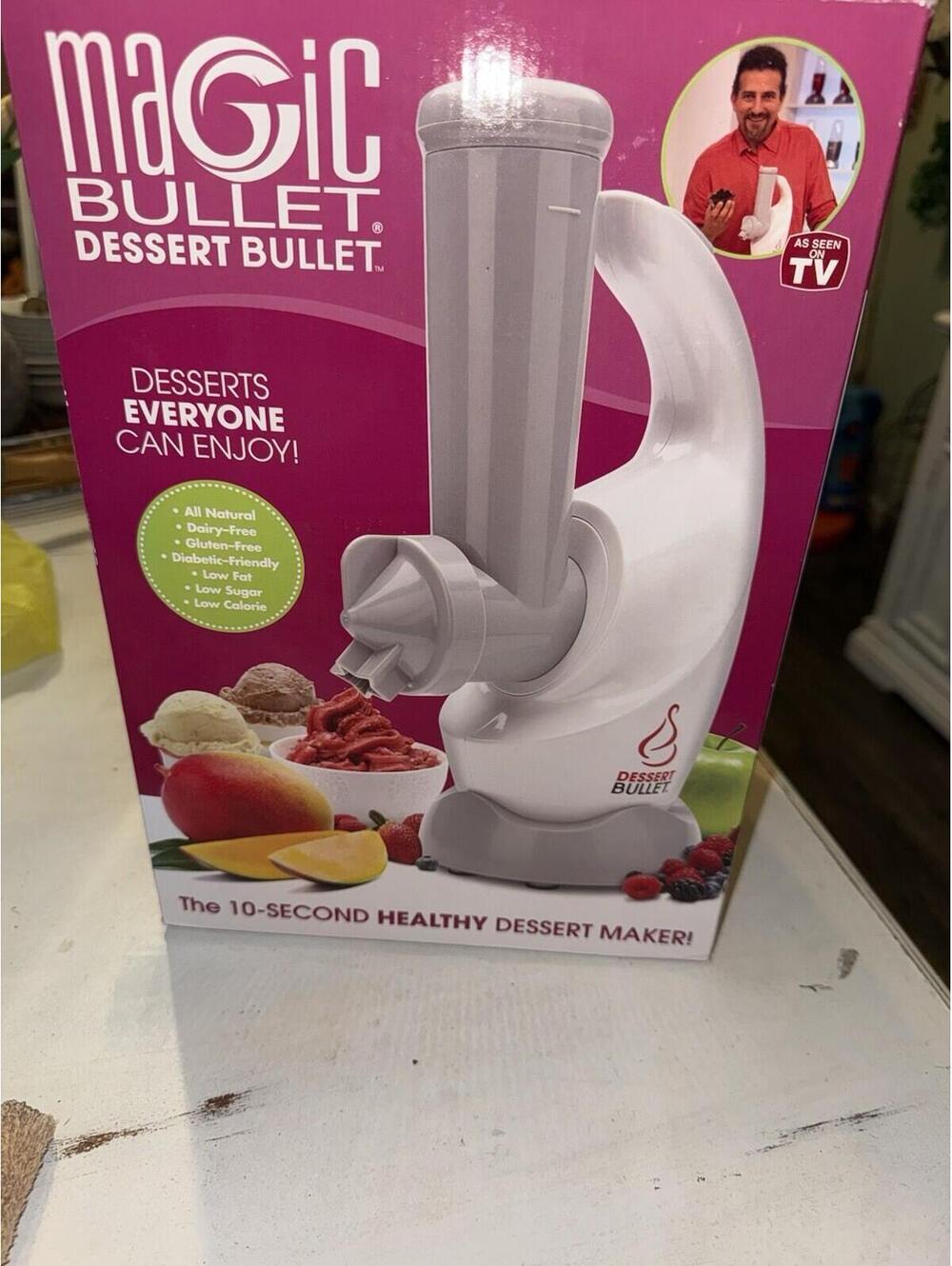 Magic Bullet Dessert Bullet Frozen Fruit Healthy Dessert; open box